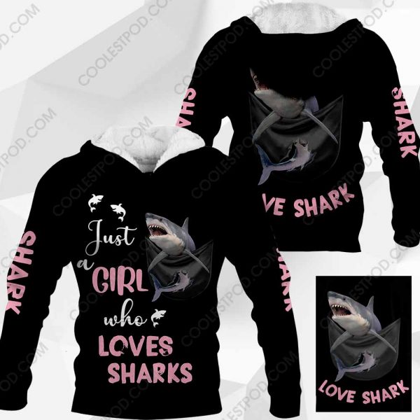 Just A Girl Who Loves Sharks In Pocket - M0402 - 161219