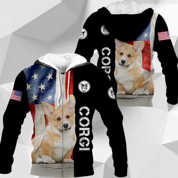 Corgi - American Flag - 281219