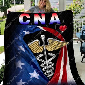 Nurse - American Flag - Quilt -1001-101219