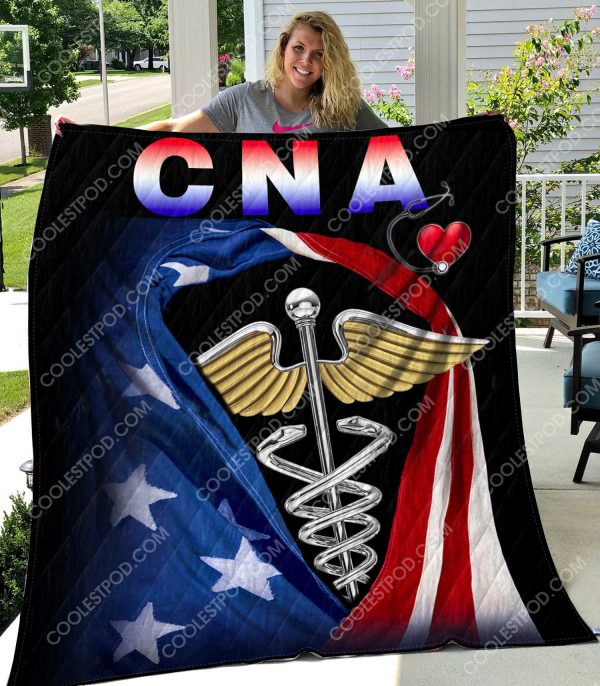 Nurse - American Flag - Quilt -1001-101219