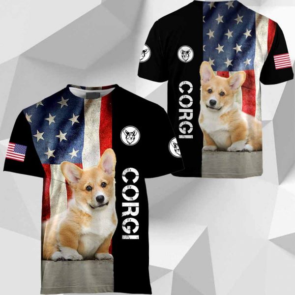 Corgi - American Flag - 281219