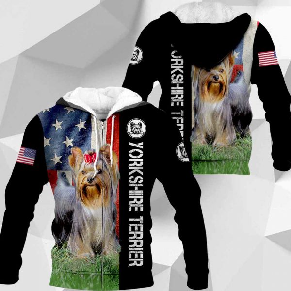 Yorkshire Terrier - American Flag - 281219