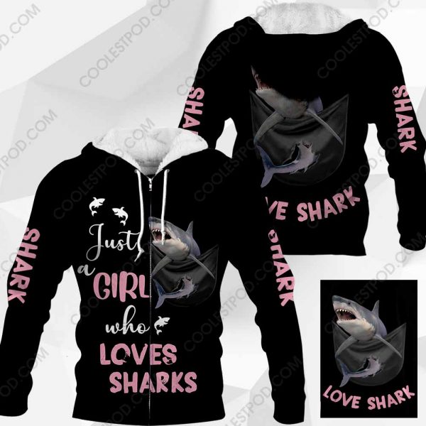 Just A Girl Who Loves Sharks In Pocket - M0402 - 161219