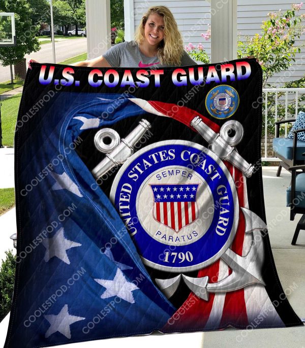 U.S. Coast Guard- American Flag - Quilt -1001-101219