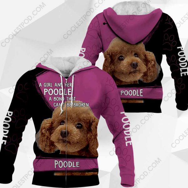 A Girl And Her Poodle A Bond That Can't Be Broken-0489-301119
