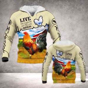 Live Like Some One Left The Gate Opne Rooster 3D Printed Vr17 - 0489