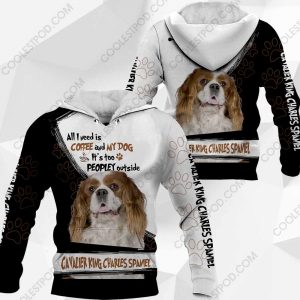 Cavalier King Charles Spaniel-All I Need Is Coffee And My Dog-0489-171219