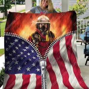 Firefighter - Open Zip Flag - Quilt  - 1001 - 191219