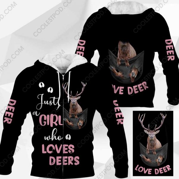 Just A Girl Who Loves Deers In Pocket - M0402 - 161219