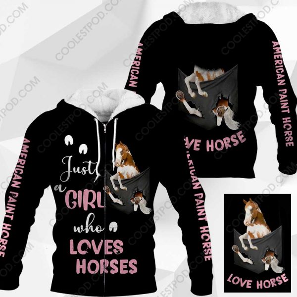 Just A Girl Who Loves American Paint Horse In Pocket - M0402 - 161219