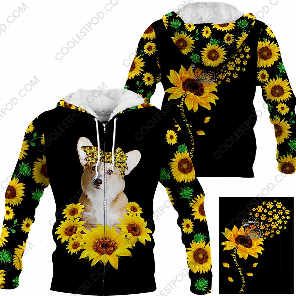 Welsh Corgi You Are My Sunshine Sunflower - M0402 - 281219