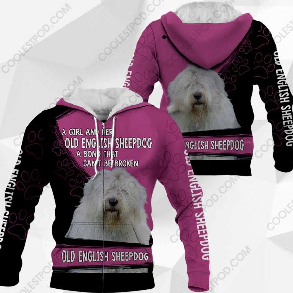 A Girl And Her Old English Sheepdog A Bond That Can't Be Broken-0489-301119