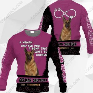 German Shepherd-A Woman And Her Dog A Bond That can't Be Broken-0489-201219
