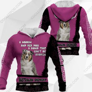 Australian Shepherd-A Woman And Her Dog A Bond That can't Be Broken-0489-201219