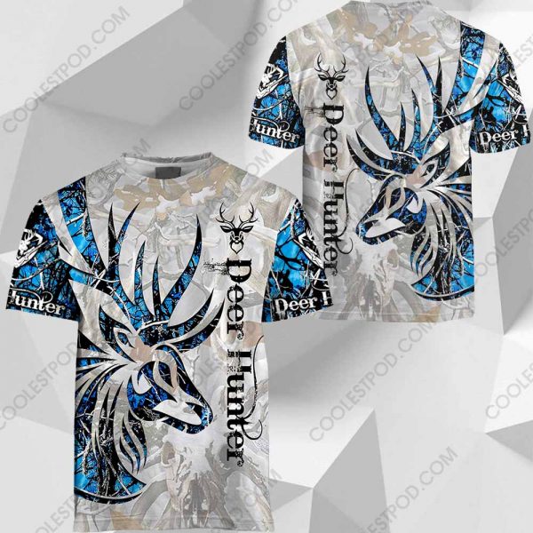 Tattoo Deer Hunter - Blue 3D - 041219