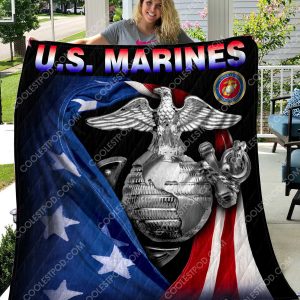 U.S. Marine - American Flag - Quilt -1001-101219