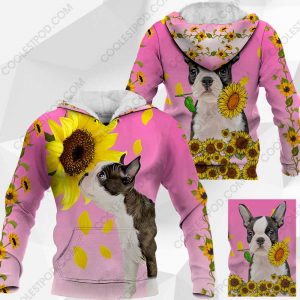 Boston Terrier Sunflower - M0402 - 121219