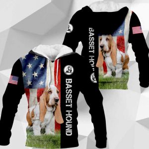 Basset Hound - American Flag - 281219