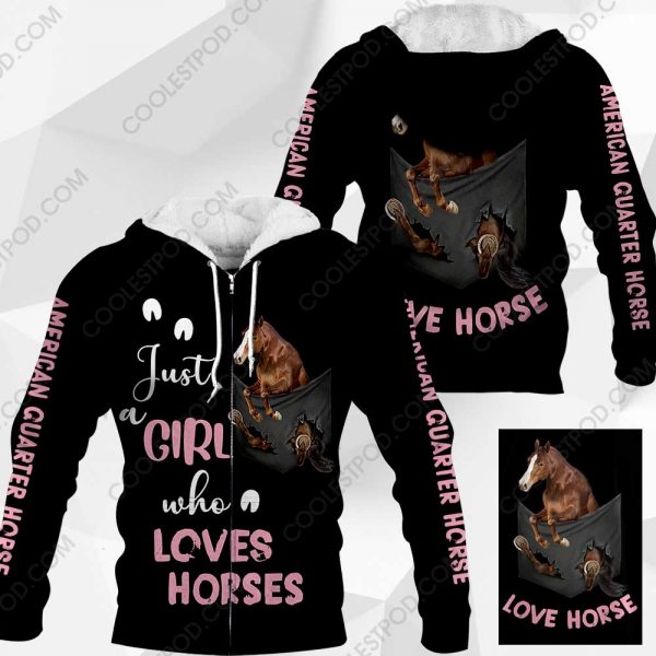 Just A Girl Who Loves American Quarter Horse In Pocket - M0402 - 161219