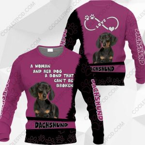 Dachshund-A Woman And Her Dog A Bond That can't Be Broken-0489-201219