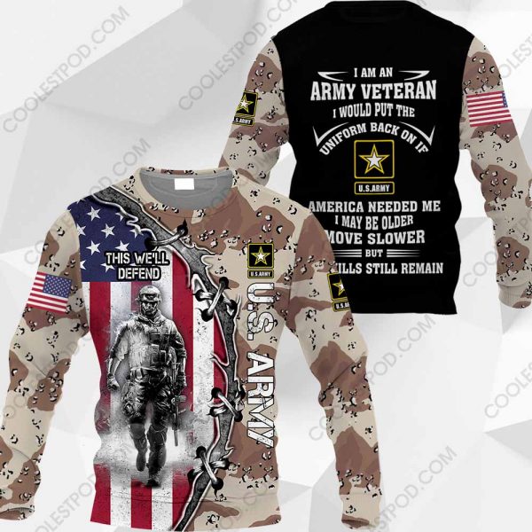 U.S. Army - DBDU - This We'll Defend I Am An Army Veteran-1001-031219