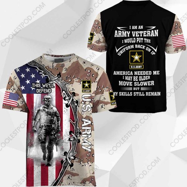 U.S. Army - DBDU - This We'll Defend I Am An Army Veteran-1001-031219