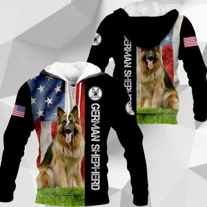 German Shepherd - American Flag - 281219