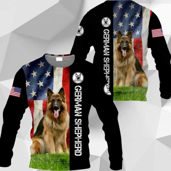 German Shepherd - American Flag - 281219