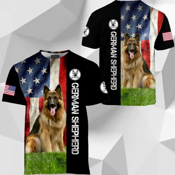 German Shepherd - American Flag - 281219