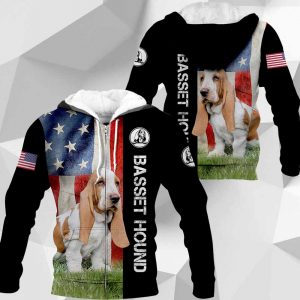 Basset Hound - American Flag - 281219