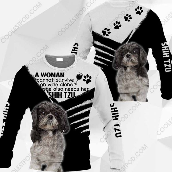Shih Tzu - A Woman Cannot Survive On Wine Alone - 0489 - 301219