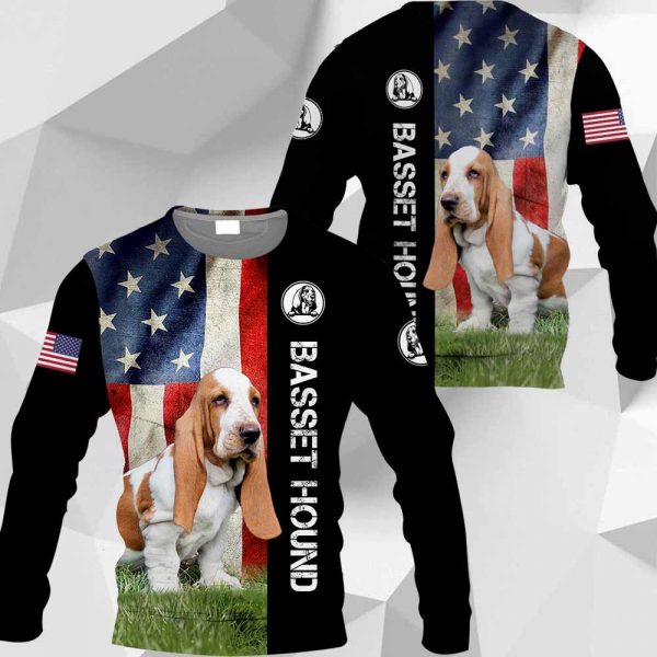 Basset Hound - American Flag - 281219