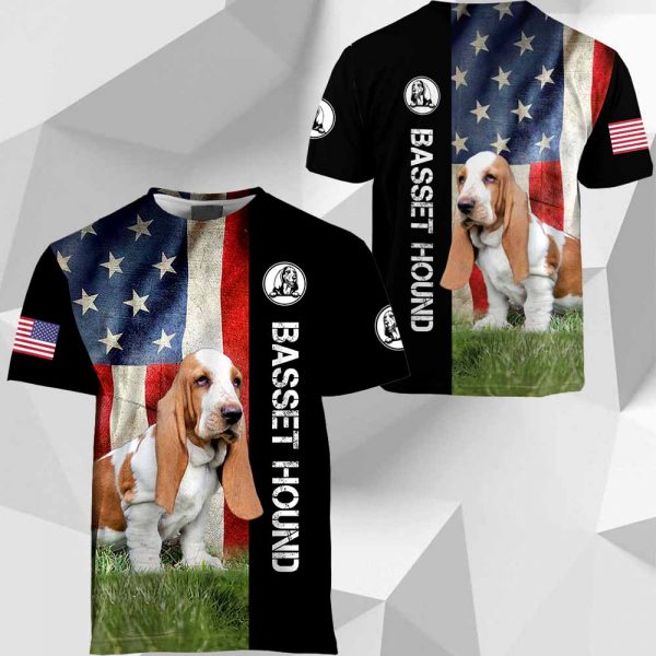 Basset Hound - American Flag - 281219