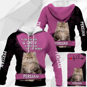 Persian - A Girl And Her Cat - 0489-241219