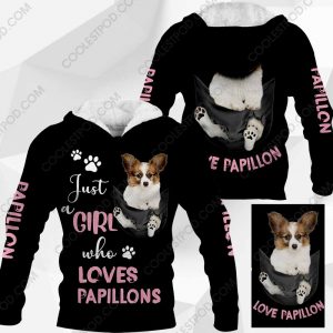 Just A Girl Who Loves Papillons In Pocket - M0402 - 161219