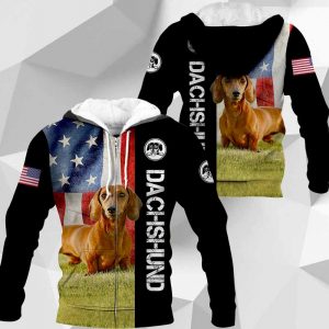 Dachshund - American Flag - 281219