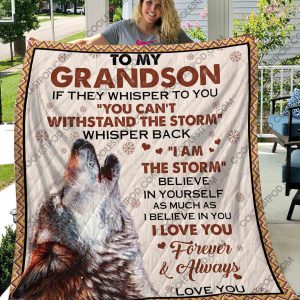 To My Grandson If They Whisper To You - Quilt - 1001 - 111219