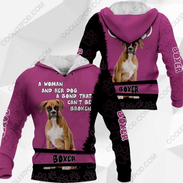 Boxer-A Woman And Her Dog A Bond That can't Be Broken-0489-201219