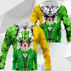 Border Collie - 3D All Over Printed Patrick Day - 020120