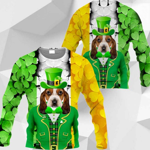 Basset Hound - 3D All Over Printed Patrick Day - 020120