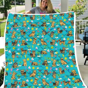 Quilt-Yorkshire Terrier-Camping and Beach 0489 HU090320