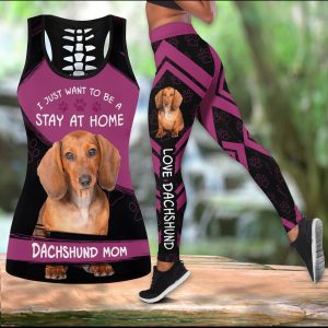 Combo Tank Top and Legging - Dachshund I Just Want To Be A Stay At Home 0489 T250320