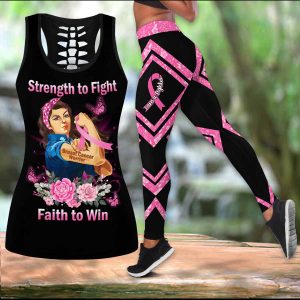 Breast Cancer Strength To Fight Faith To Win LEGGING OUTFIT 2511 HA300320