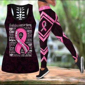 Breast Cancer Warrior Ribbon Quotes LEGGING OUTFIT 2511 HA310320