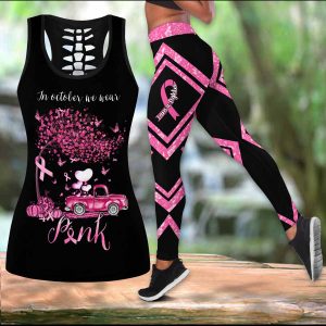 Breast Cancer In October We Wear Pink Autumn LEGGING OUTFIT 3d 2511 HA250320