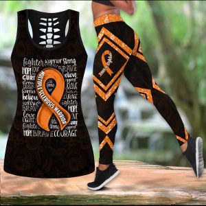 Multiple Sclerosis Warrior Ribbon Quotes LEGGING OUTFIT 2511 HA310320