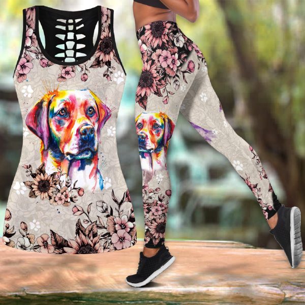 Combo Tank Top & Legging - Labrador Retriever Flower M0402 HU120320