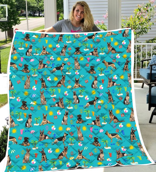 Quilt-German Shepherd-Camping and Beach 0489 HU090320