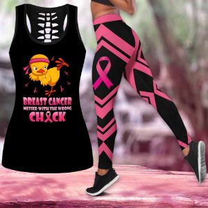 Breast Cancer Messed With The Wrong Chick Legging Outfit 1504 BI-200320