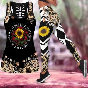 In A World Full Of Roses Be A Sunflower Legging Outfit 1504 BI-190320